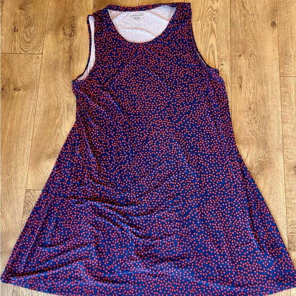 Amazon Essentials dress, sleeveless dress, size XXL, blue and red dots. #phish - Picture 2 of 6